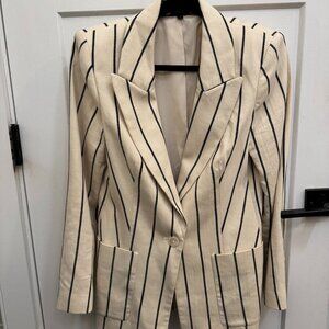 Express One-button Blazer - Striped
